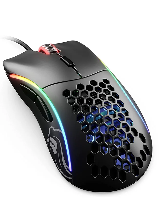 Premium Wired Gaming Mouse Ergonomic High-Precision Optical Sensor (Matte Black, 1 Unit) q8epa