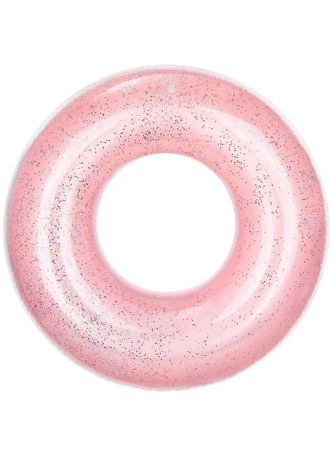 MoKo Inflatable Glitter Swim Ring Pool Float (Rose Gold, 90 cm) Premium Durable Water Toy for Kids and Adults 5aawf