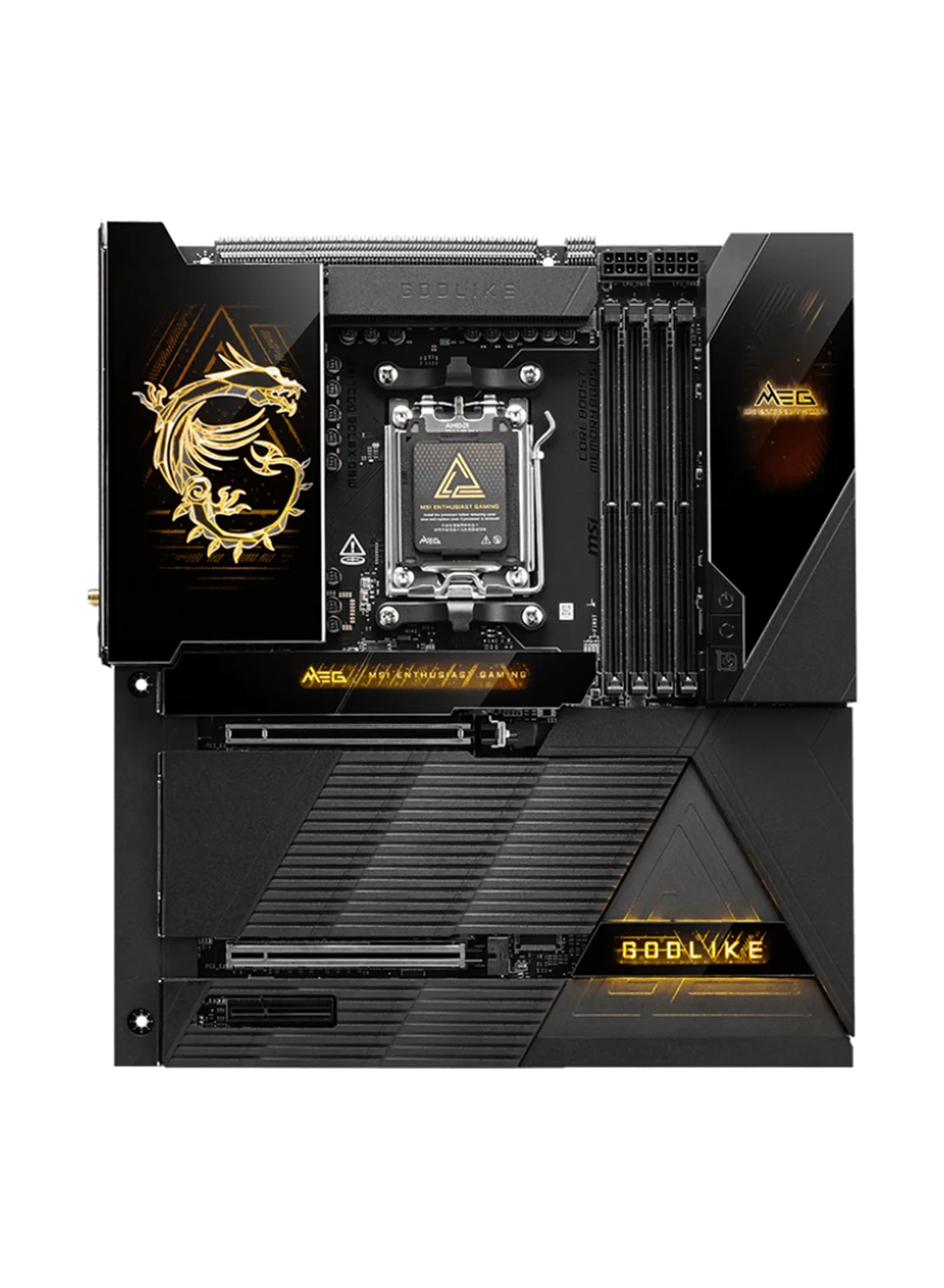 Premium X870E Gaming Motherboard for AMD Ryzen AM5 Processors, PCIe 5.0, Wi-Fi 7, 10Gbps LAN, DDR5 Support (Black, ATX) ctrni