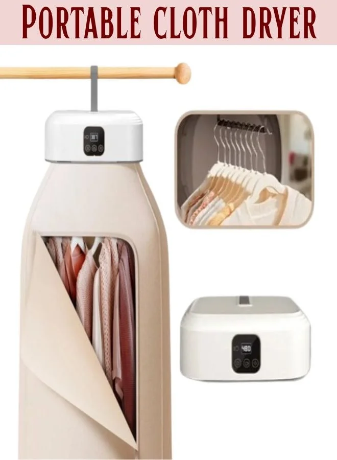 TIGER Portable Electric Clothes Dryer with Remote Control, Folding Wardrobe Style Garment Drying Machine for Home Use, Energy Efficient (150 cm Height) 0wp7a