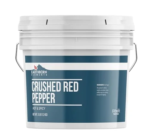 Premium Crushed Red Pepper Flakes Spicy Pizza Seasoning (Red, 1.36 kg) 8jh9f