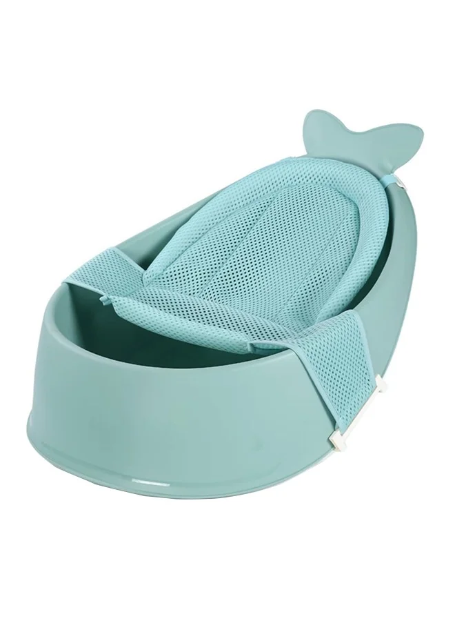 BLOOMING TIME Whale Baby Bathtub with Drain Hole and Shower Basin (Green, 70 cm) ejj5y