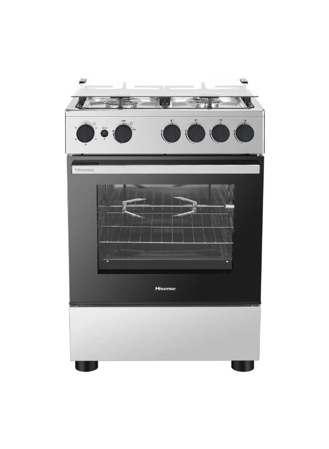 Premium Freestanding Gas Cooker with Grill and Rotisserie (Grey, 60cm, 70L) s4xmv