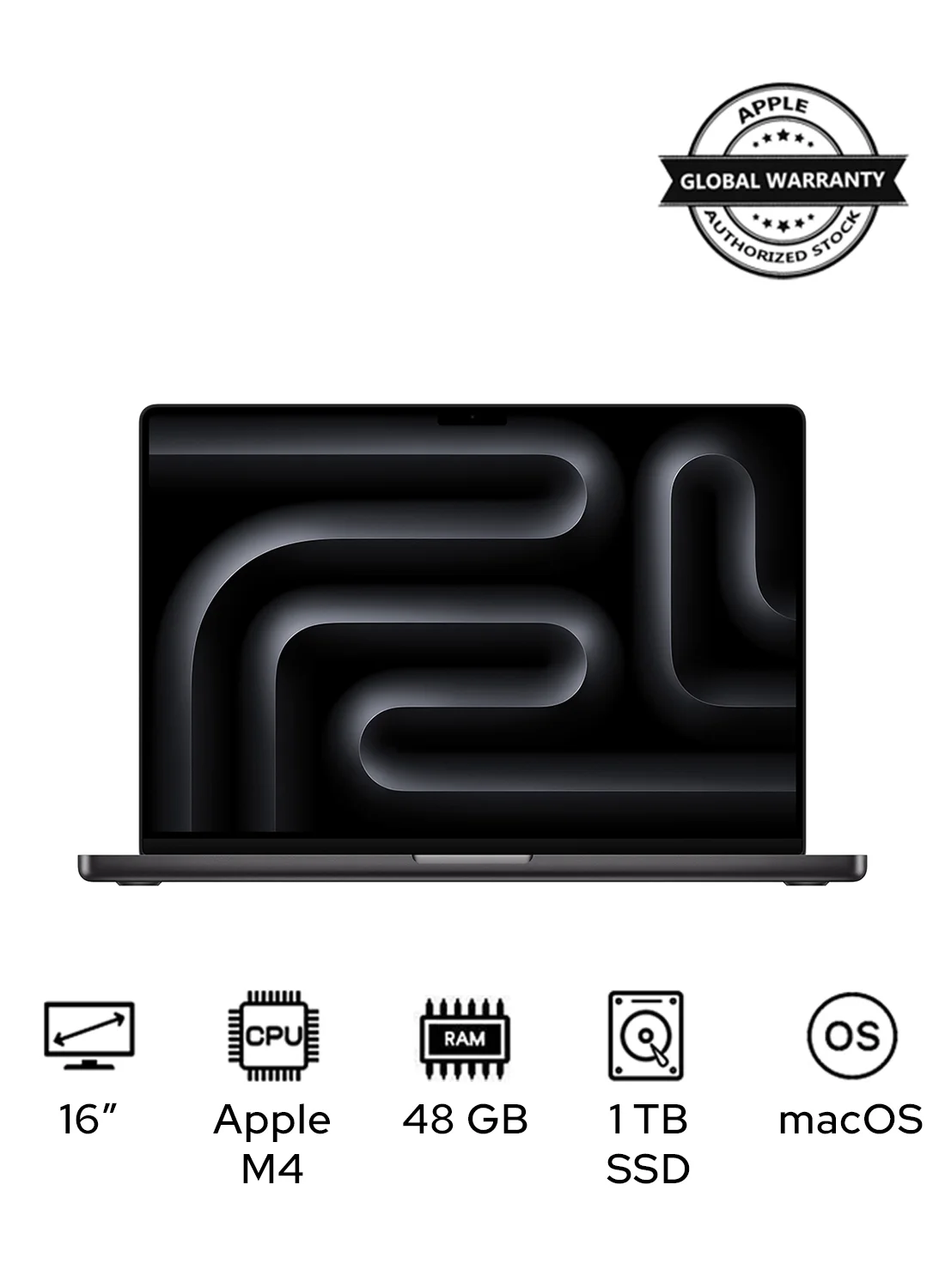 Premium Smart High-Performance Laptop 16-Inch Liquid XDR Display (16-Core CPU, 40-Core GPU, 48GB RAM, 1TB SSD) Space Black ki3f1