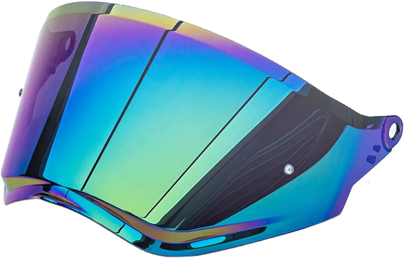 Premium Polycarbonate Replacement Visor for Dual Sport Helmets (Colorful, Universal Fit) t7xrr