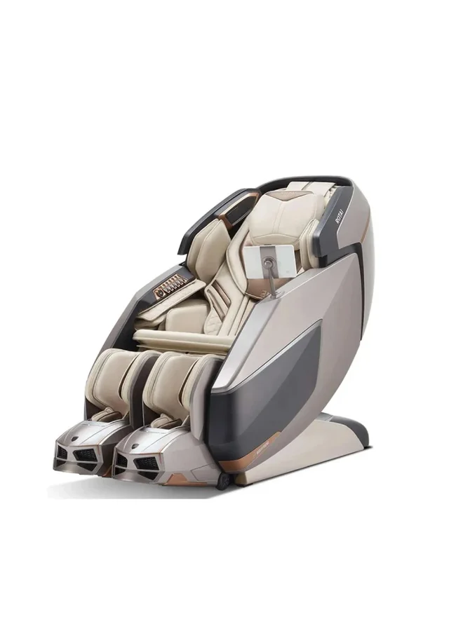 Premium AI Robotic Full Body Massage Chair with 6D Dual Mechanism and Heat Therapy (Glacier Silver) kxxaw