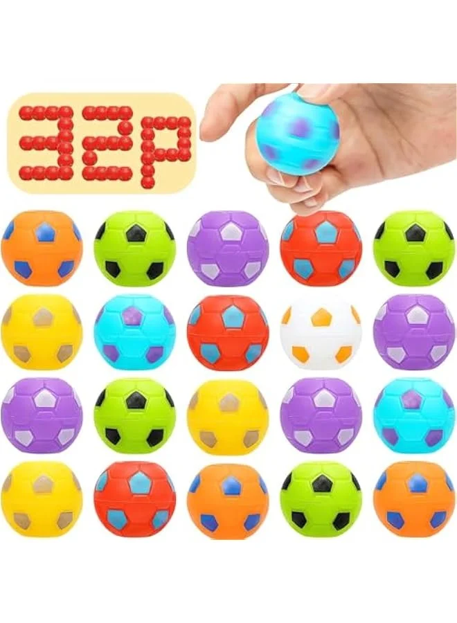 DURKU Mini Soccer Ball Fidget Spinners Premium Sensory Toys for Kids Party Favors (32 Pack) tcg21
