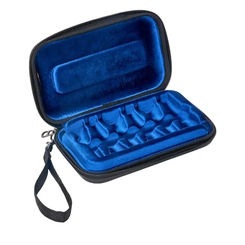 Premium Trumpet Mouthpiece Storage Case (6-Piece Capacity, Black) Protective Musical Instrument Accessory 5u3jj