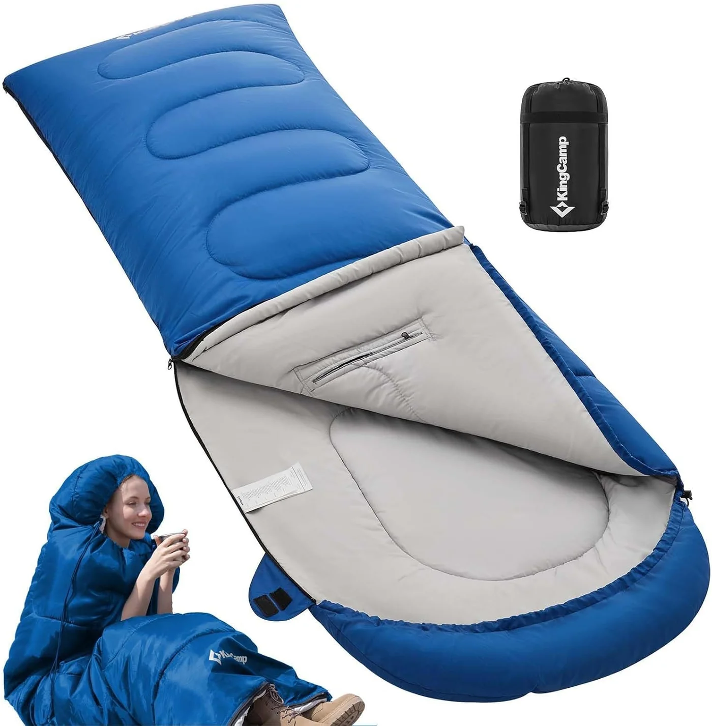 Premium Wearable Sleeping Bag for Adults, Lightweight Ripstop Waterproof Camping Gear (221 x 76 cm) j4lhm
