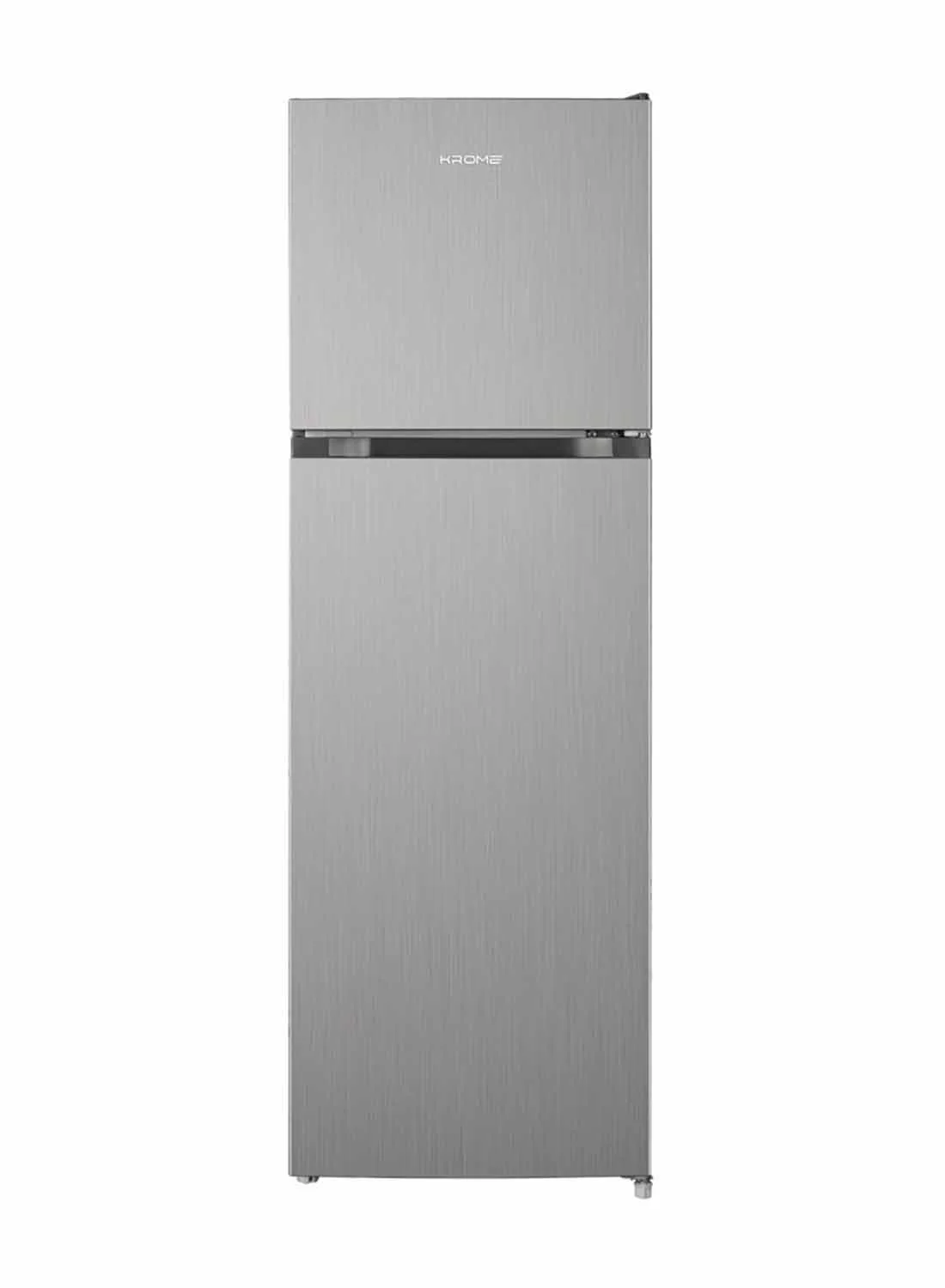 Krome Double Door Top Mounted Refrigerator with Multi Air Flow System and Electronic Touch Control (Silver, 330L) 3gs0x