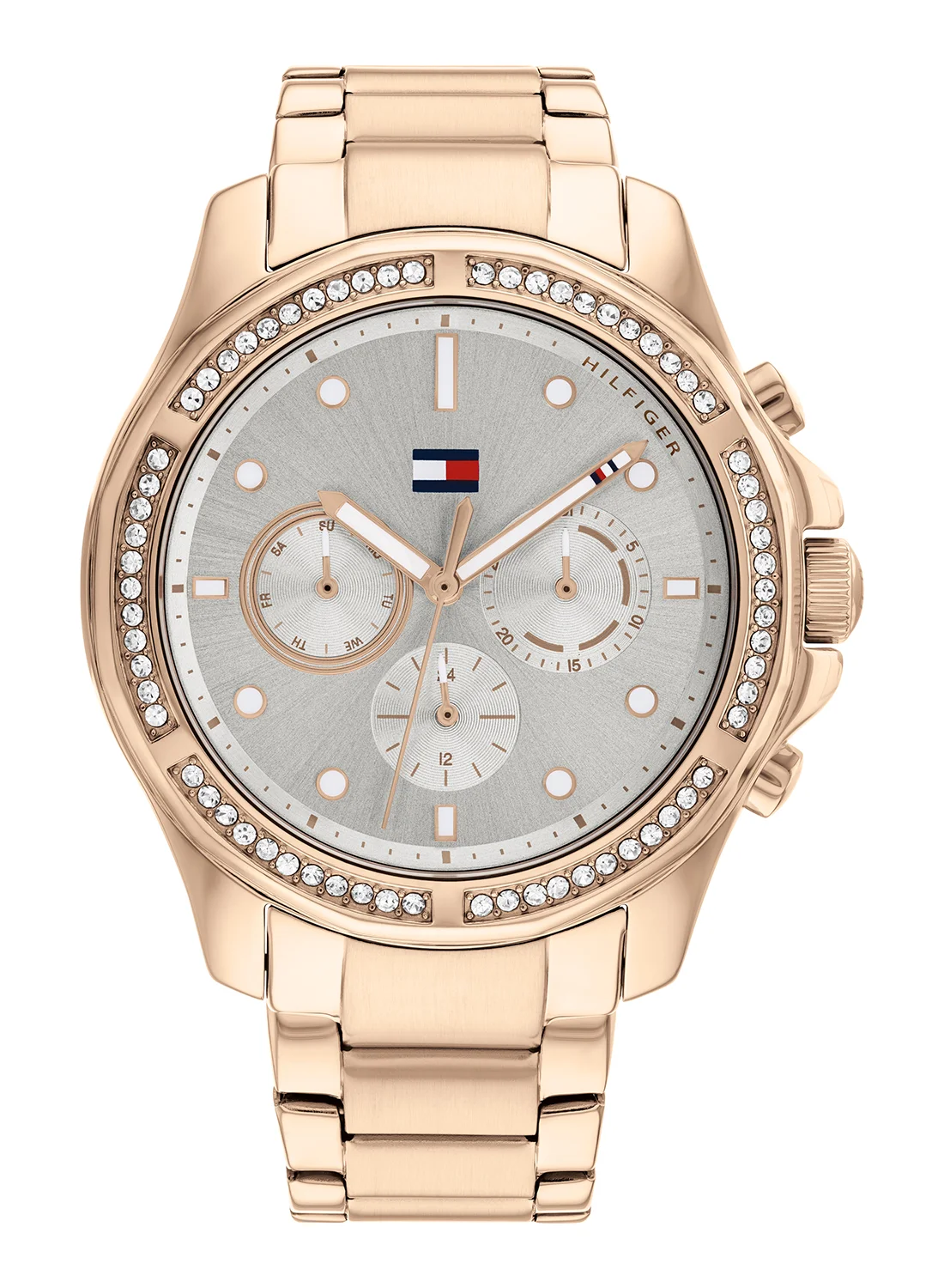 Premium Analog Quartz Wrist Watch for Women Stainless Steel Round Dial (Silver, 41 mm) 1zwtq