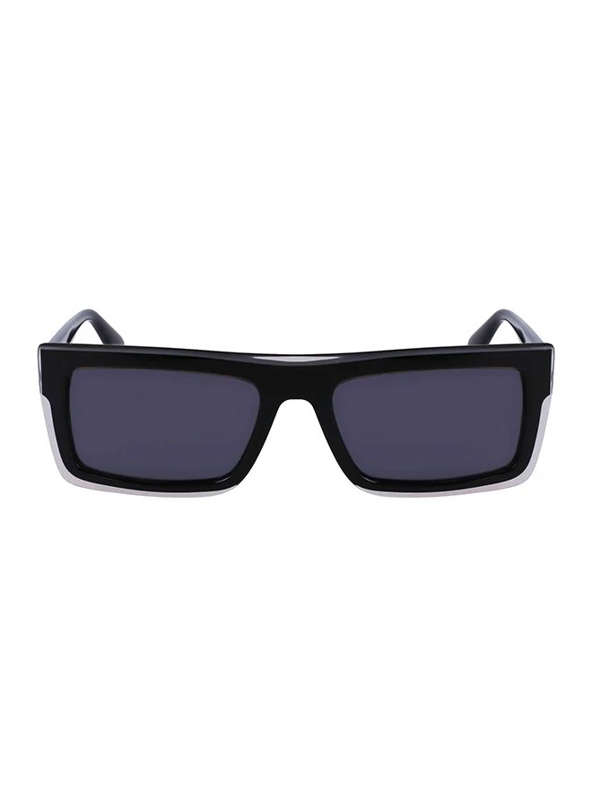 Premium Rectangular UV Protection Sunglasses for Unisex (Black, 55 mm) 7h09x