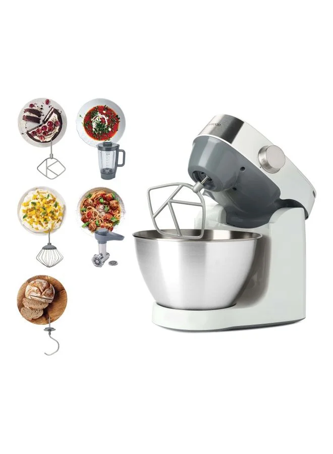 Premium Kitchen Machine Food Processor with Stainless Steel Bowl and 5 Attachments (Silver, 4.3 L, 1000 W) 8559j