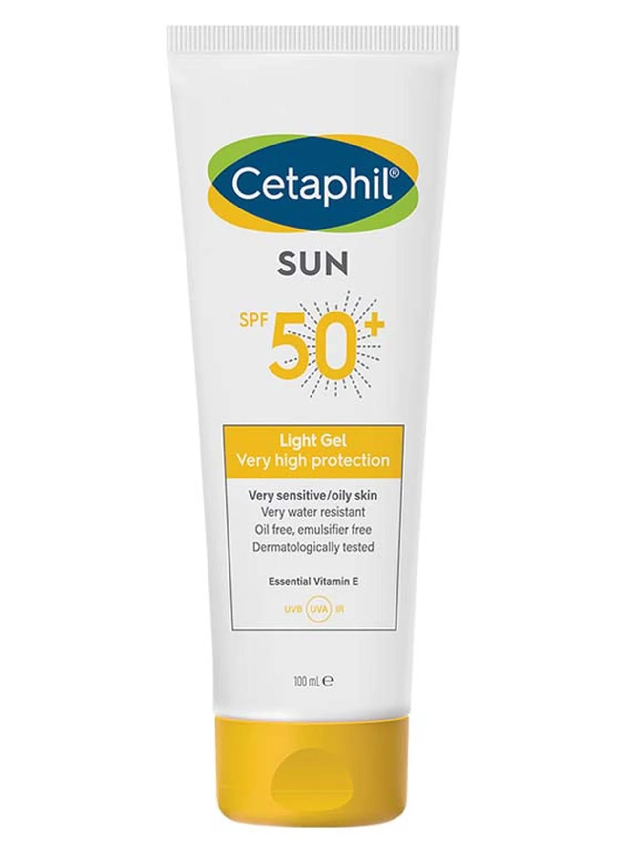 Premium SPF 50+ Light Gel Sunscreen for Sensitive Skin (Unscented, 100 mL) s2obs