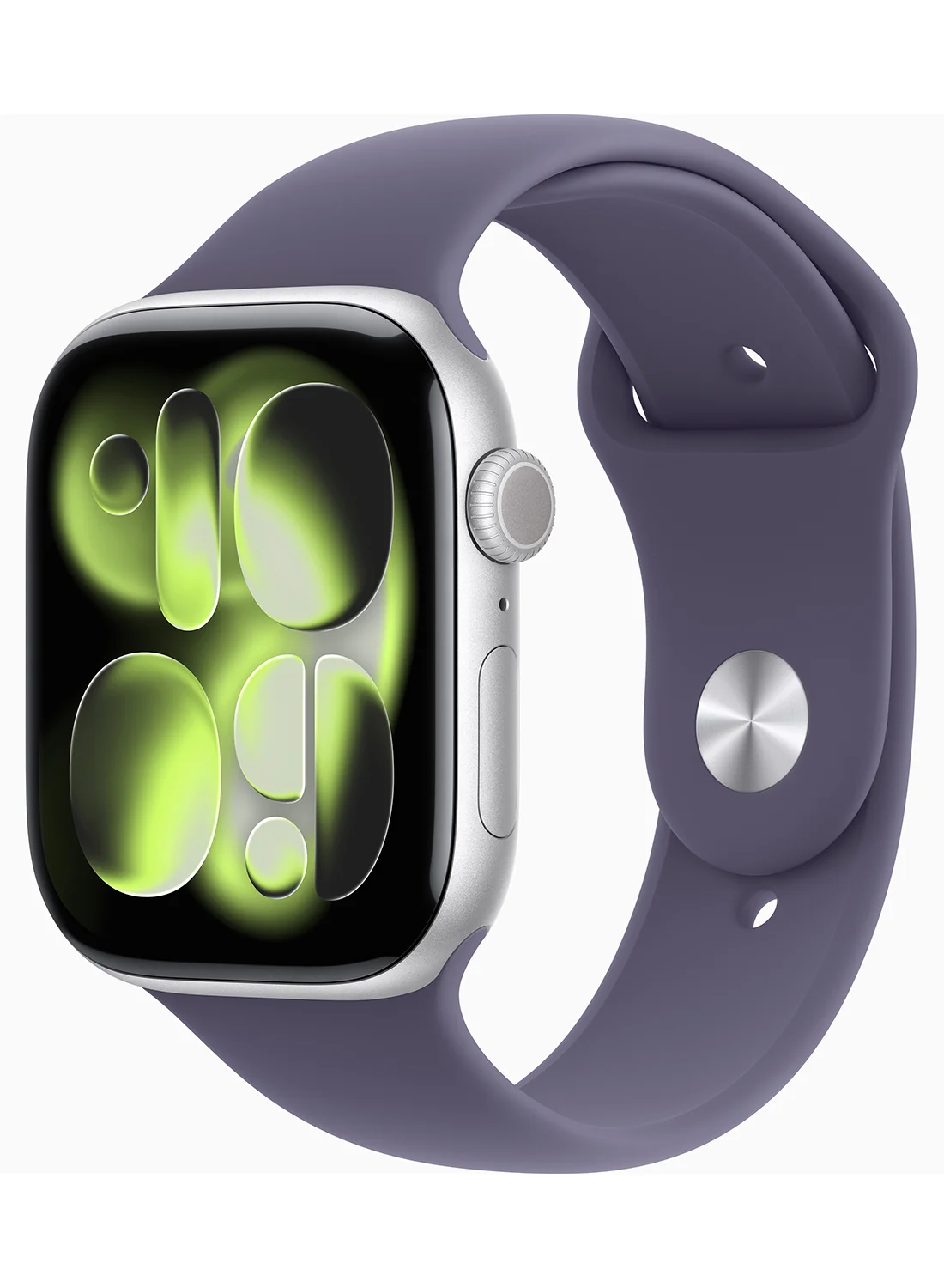 Premium Smart GPS Watch 46mm Aluminium Case with Purple Fog Sport Band (Silver, 46 mm) 8iu90