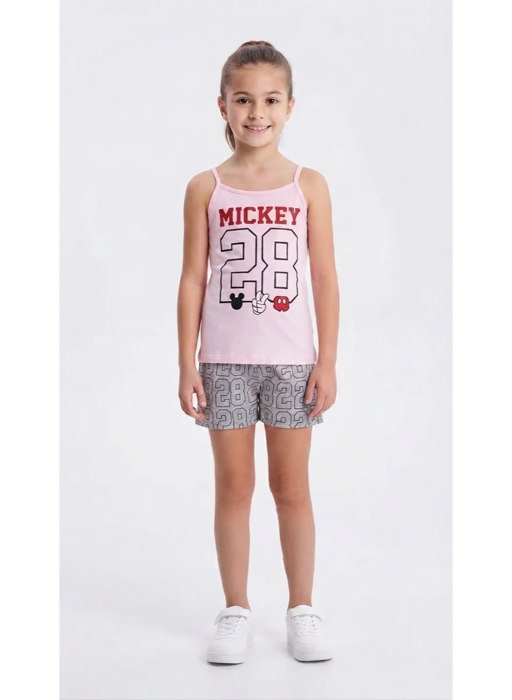 Premium Character Print Camisole and Shorts Set for Kids (Pink, 110 cm) v3fn7