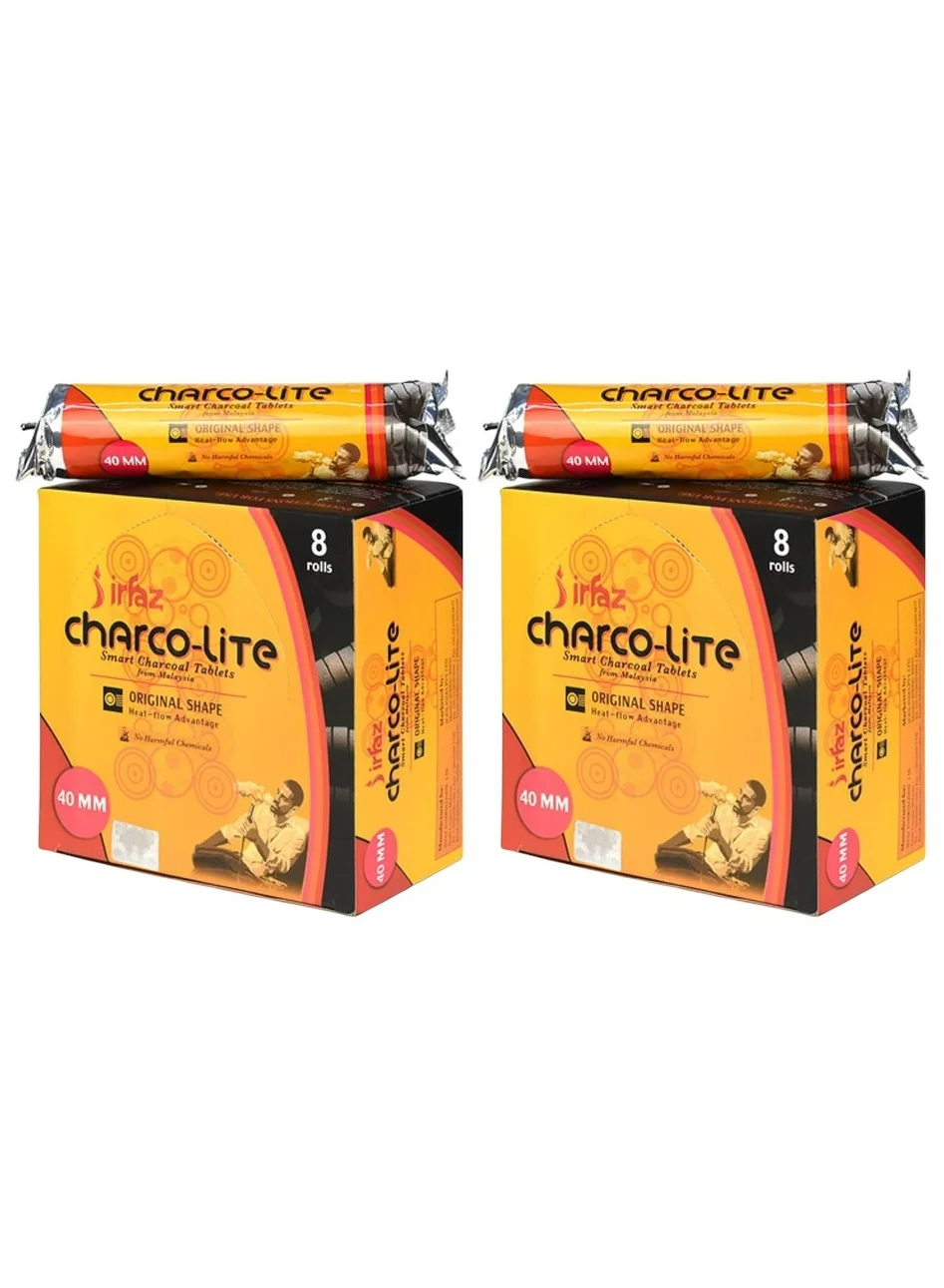 Irfaz Quick Ignite Bakhoor Charcoal Tablets Premium Incense Coal (160 Pieces, 40mm, Pack of 2) exevr