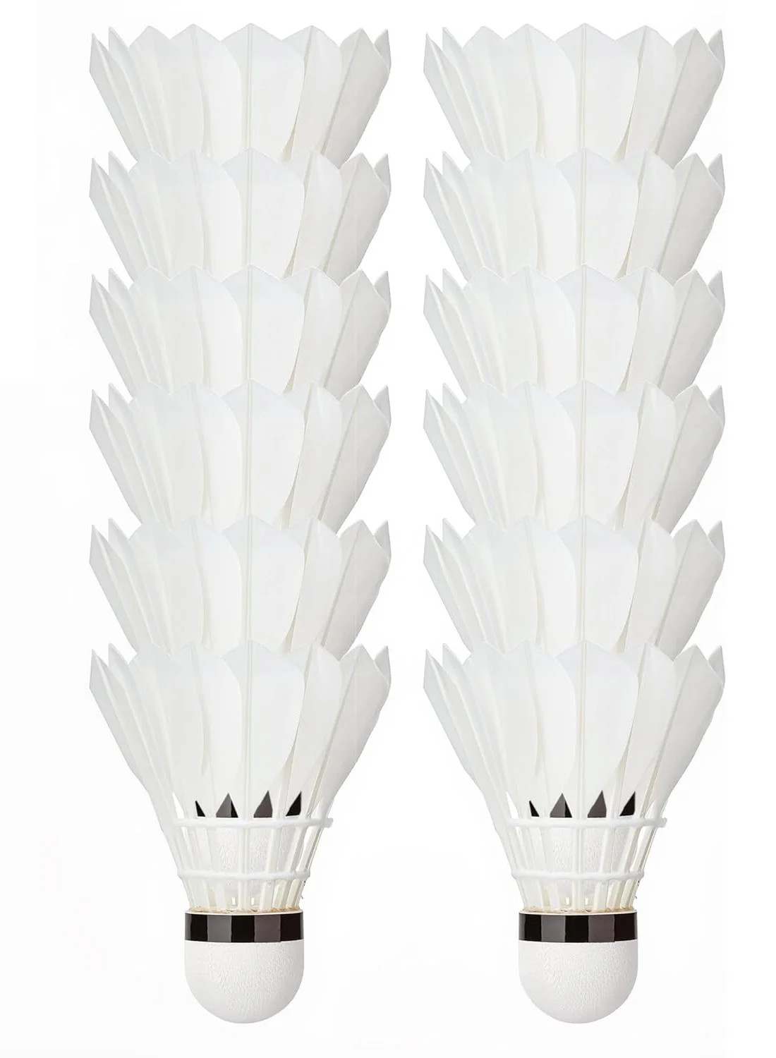 Trendify Goose Feather Badminton Shuttlecocks Premium Durable Cork Head Stable Flight (12 Pack) vas29