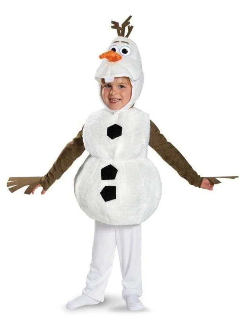 JAYATO Snowman Character Costume with Hood for Kids (White, M) 1e81s