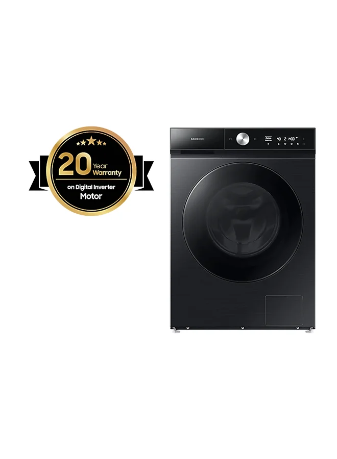 Ultra-HD Front Load Washing Machine with AI Ecobubble Technology (Black, 11.5 kg) pybc8