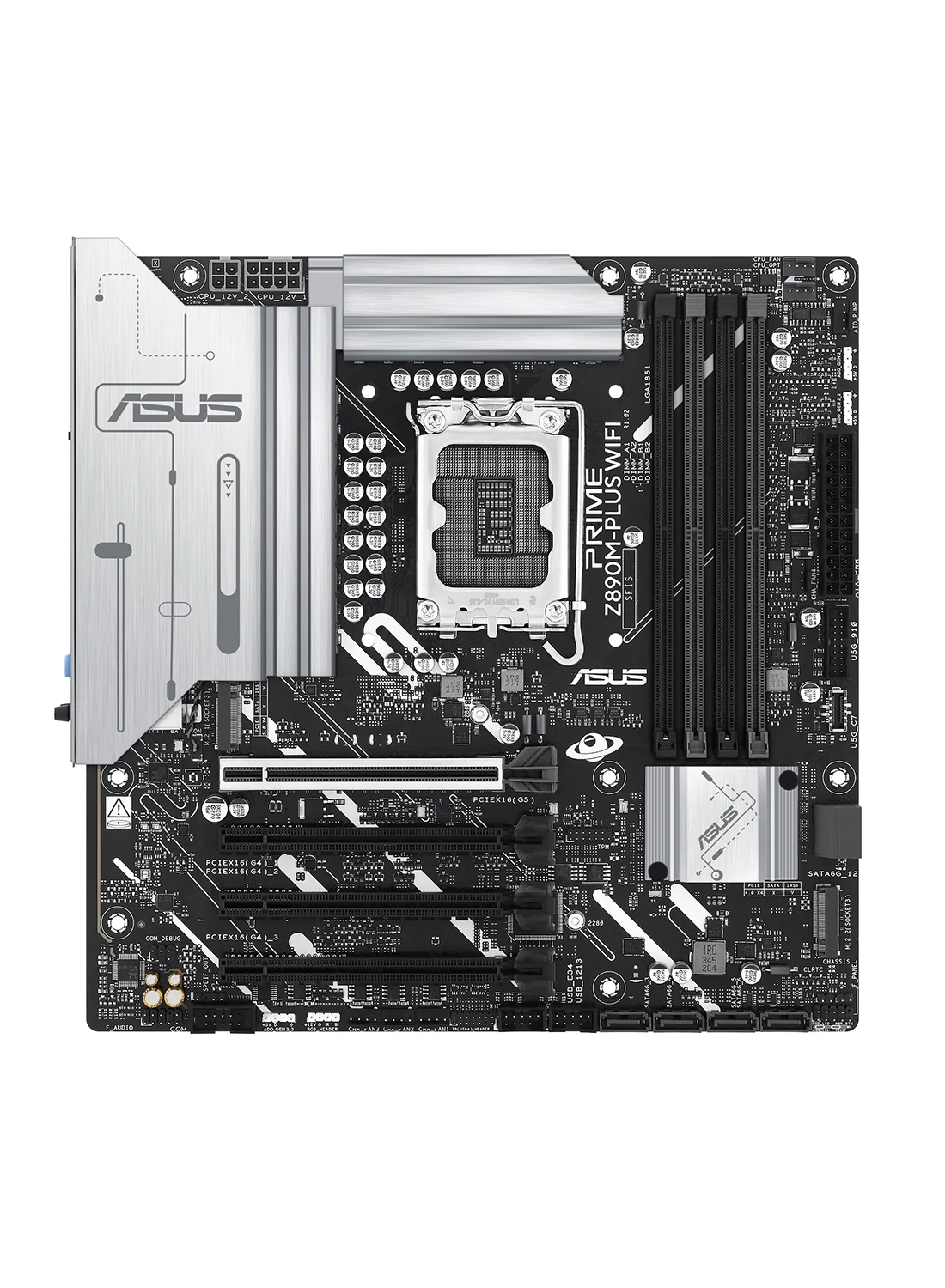 Premium Z890M-PLUS mATX Motherboard LGA1851 Socket DDR5 Wi-Fi 7 PCIe 5.0 (Black) p0ljc