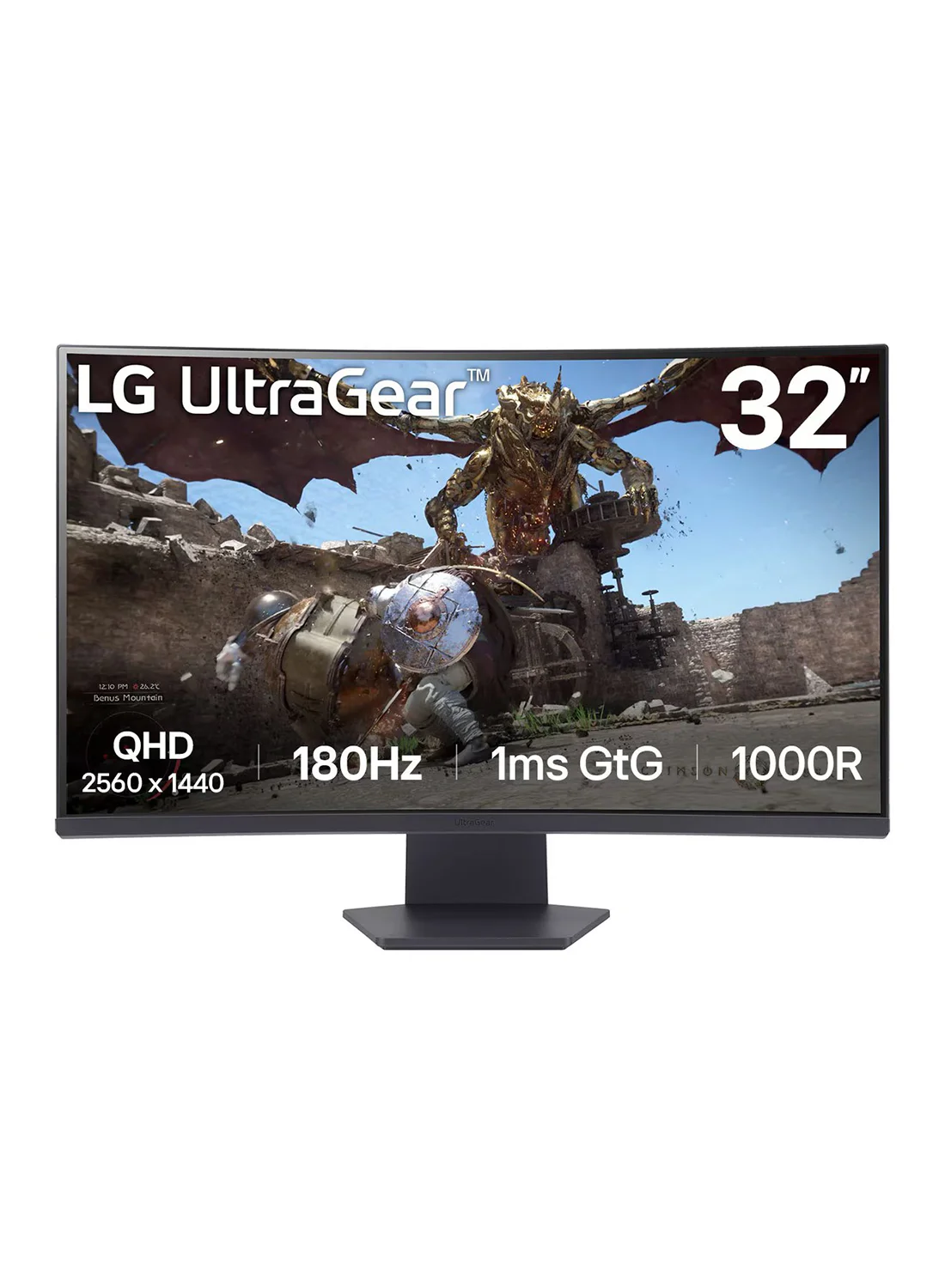 Ultra-HD 32 Inch QHD 1000R Curved Gaming Monitor, 180Hz Refresh Rate, 1ms Response Time, HDR10, Borderless Design (Black, 81 cm) z4qbp