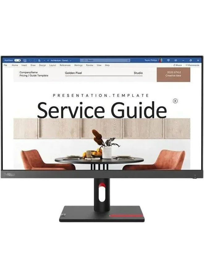 Premium 24-inch Full HD LED Monitor Professional Display Screen (Raven Black, 60 cm) n0ts5