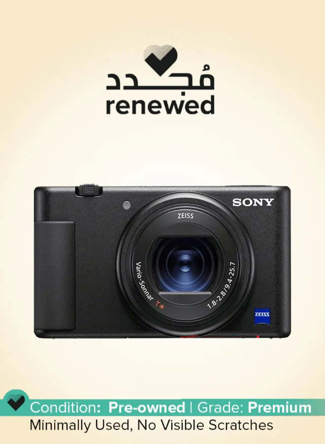 Premium Vlog Camera With Fast Focus Transition and Optical Zoom (Compact, Black) gu0rh