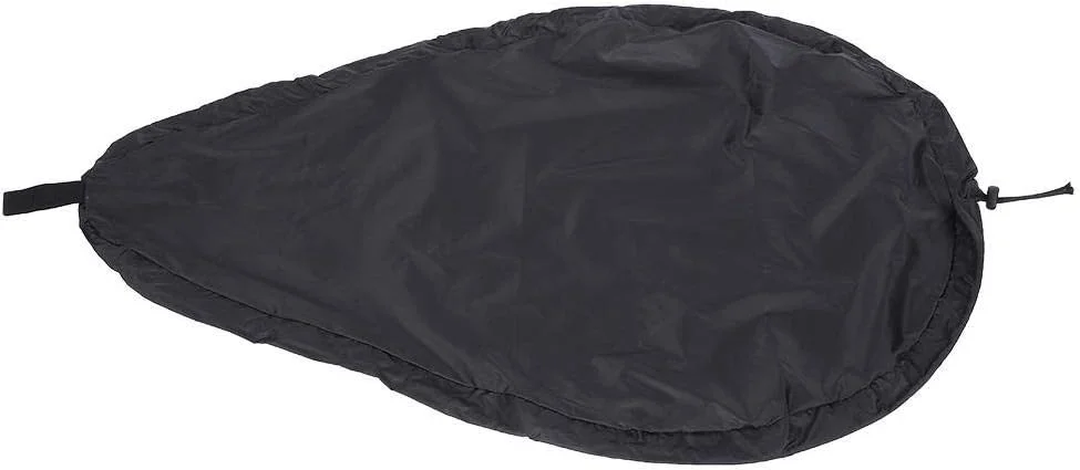 Universal Kayak Cockpit Cover Waterproof Protective Shield for Canoe and Watercraft (Black, Adjustable Fit) h6qey