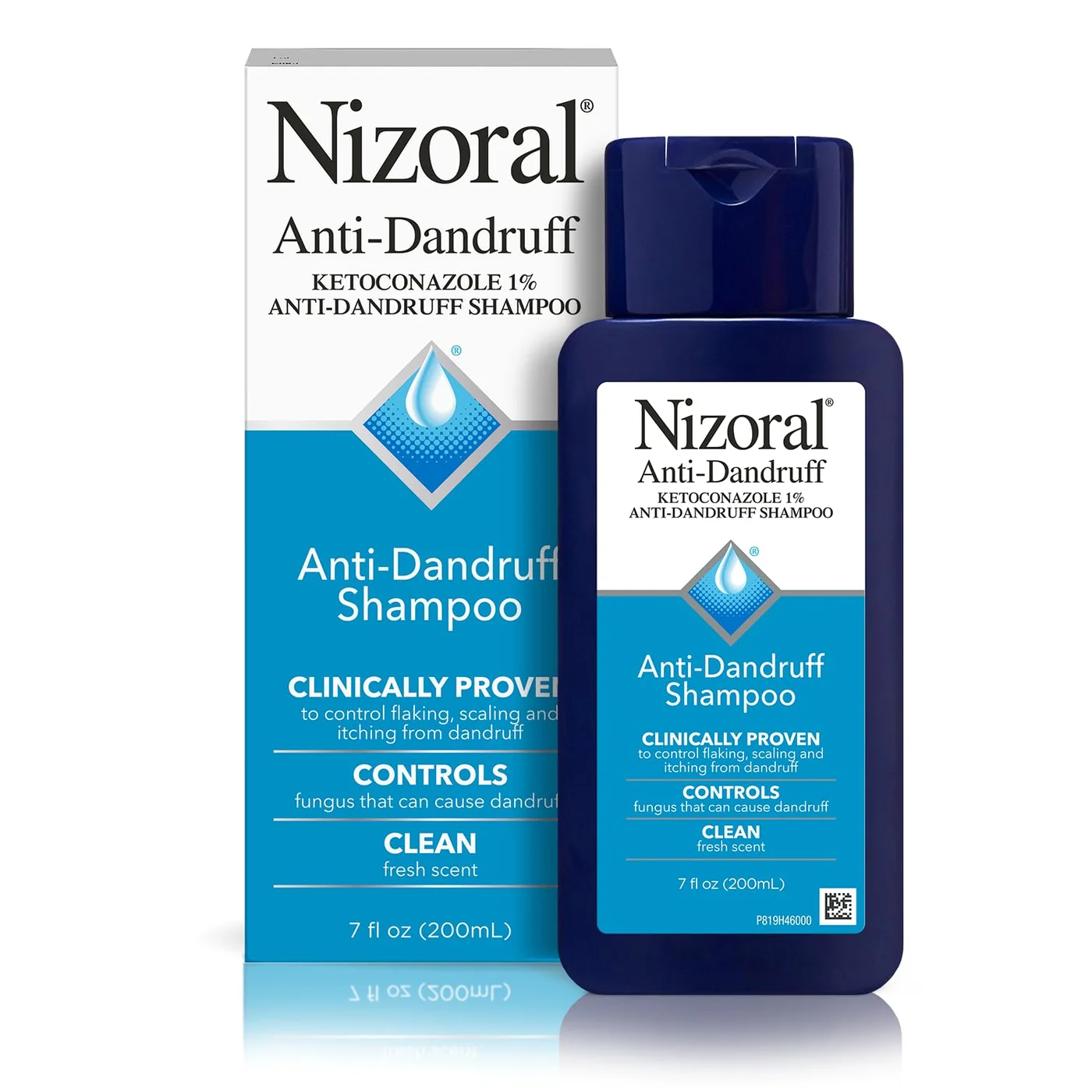 Nizoral Scalp Care Shampoo with Ketoconazole for Flake-Free Hair (Fresh Scent, 207 mL) 5bi7r