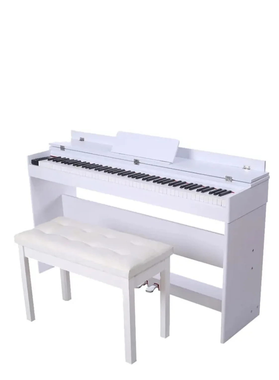 Megarya A803 Digital Piano Premium Weighted Keys with Professional Sound Technology (Glossy White, Full Size) iqp7s