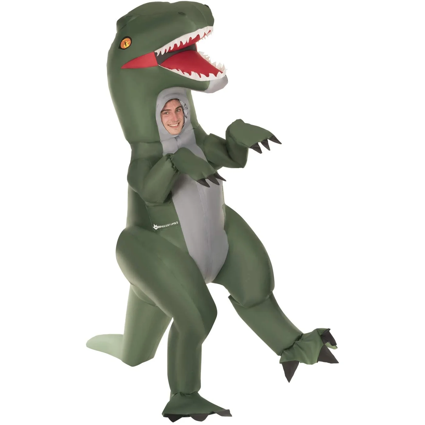 Morph Inflatable Velociraptor Dinosaur Costume Premium Full Body Suit for Adult (One Size) uwz7w