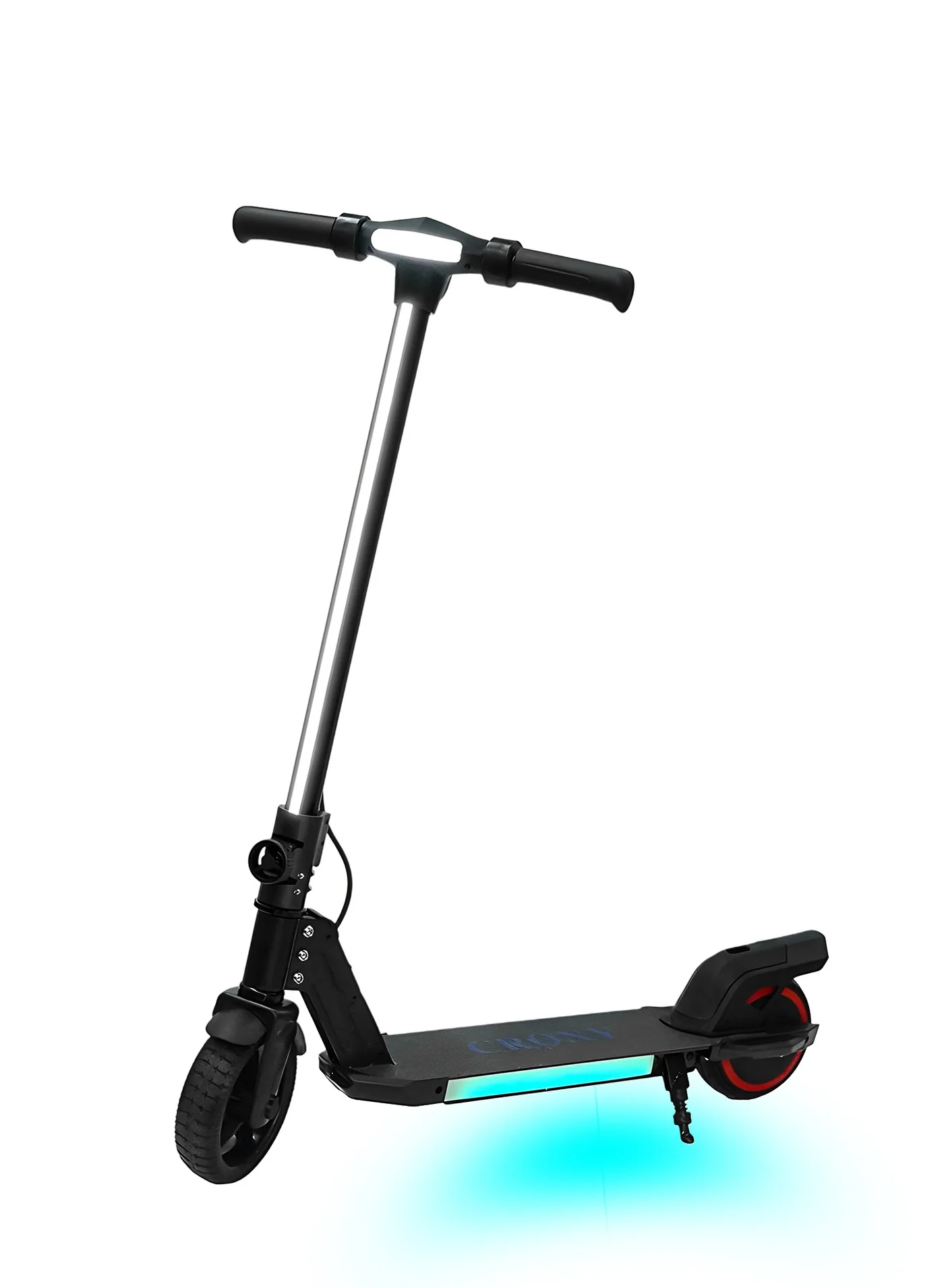 Crony S31 Electric Scooter for Kids, Lightweight Aluminum Alloy Frame, Foldable Design with LED Lights and Foot Brake (Black, 130W Motor) ulwqz