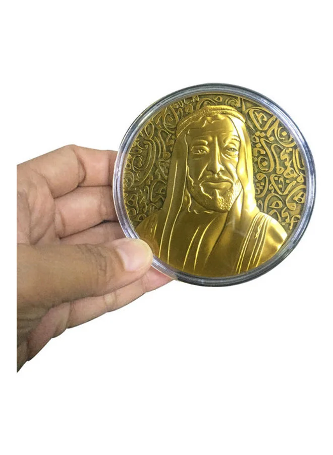 ROVATTI Sheikh Zayed Commemorative Coin UAE National Day Souvenir (Gold Tone, 4 cm) cedc7