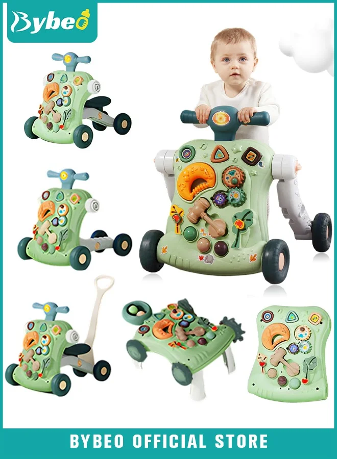 Bybeo 6-in-1 Multifunctional Baby Walker and Activity Center, Sit-to-Stand Learning Table and Push Trolley for Toddlers (Unisex, 45 cm x 40 cm x 45 cm) 777g5