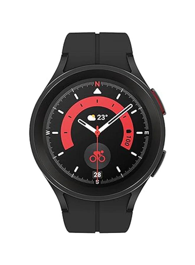 Ultra-HD Premium Smartwatch Titanium Case GPS Fitness Tracker (Black, 45 mm) vund8