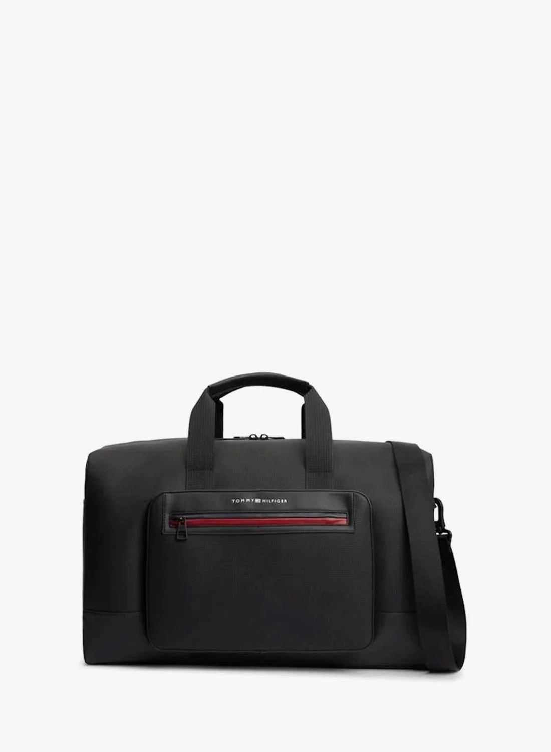 Premium Metal Logo Duffel Bag Spacious Travel Carry-On Luggage (Black, 50cm) mhpno