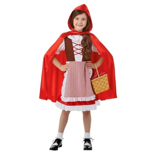 Little Red Riding Hood Storybook Character Costume for Girls (Red, Large) 9yhlr