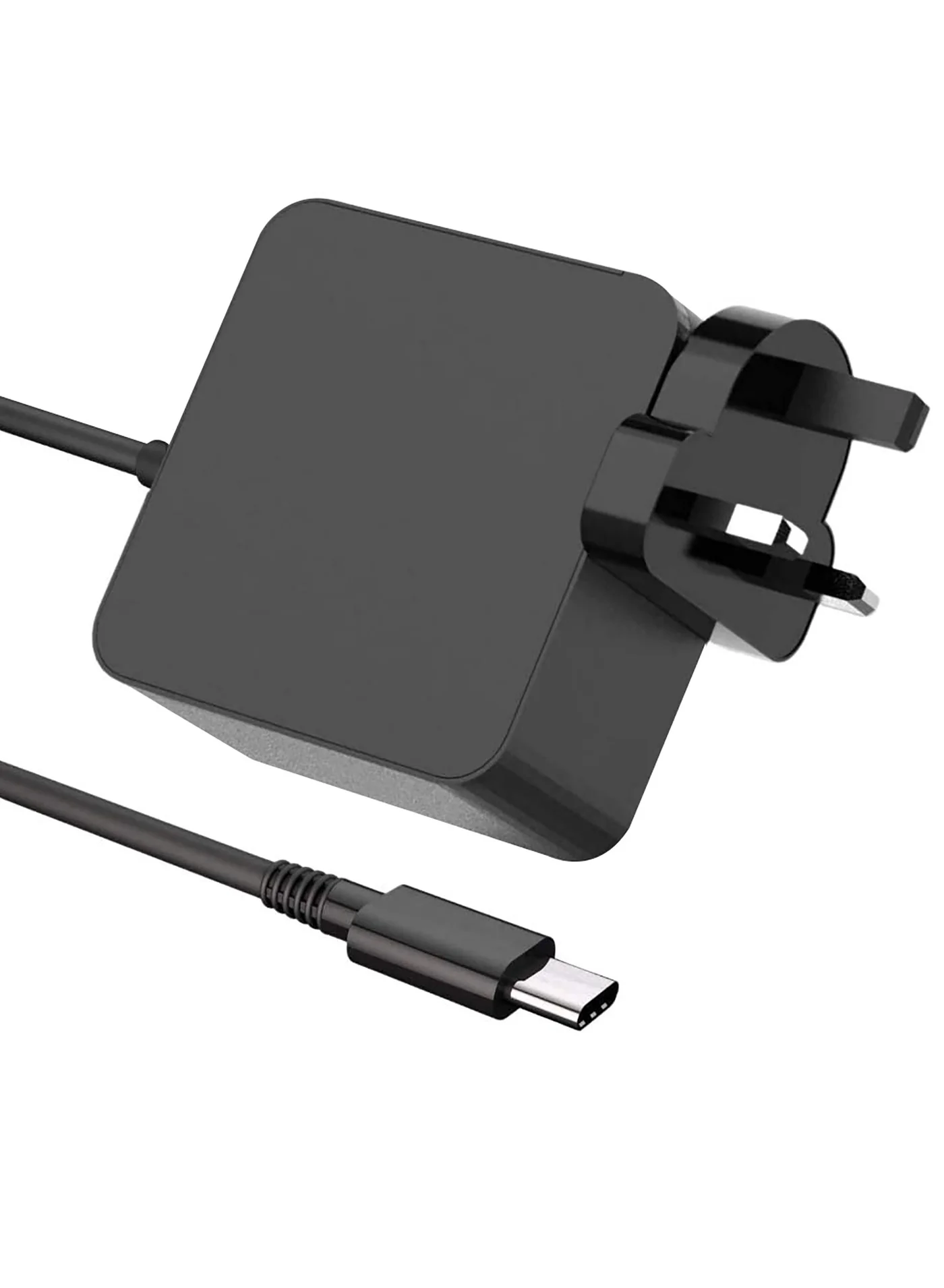 SMART SOURCE Universal USB-C Laptop Charger 65W Power Adapter with UK Plug (Black, 65W) 4ibsc