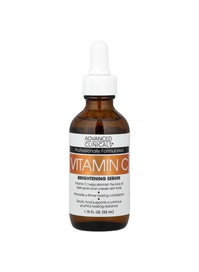 Premium Vitamin C Brightening Facial Serum with Hyaluronic Acid & Ferulic Acid for Radiant Skin Tone (52 mL) tdw10
