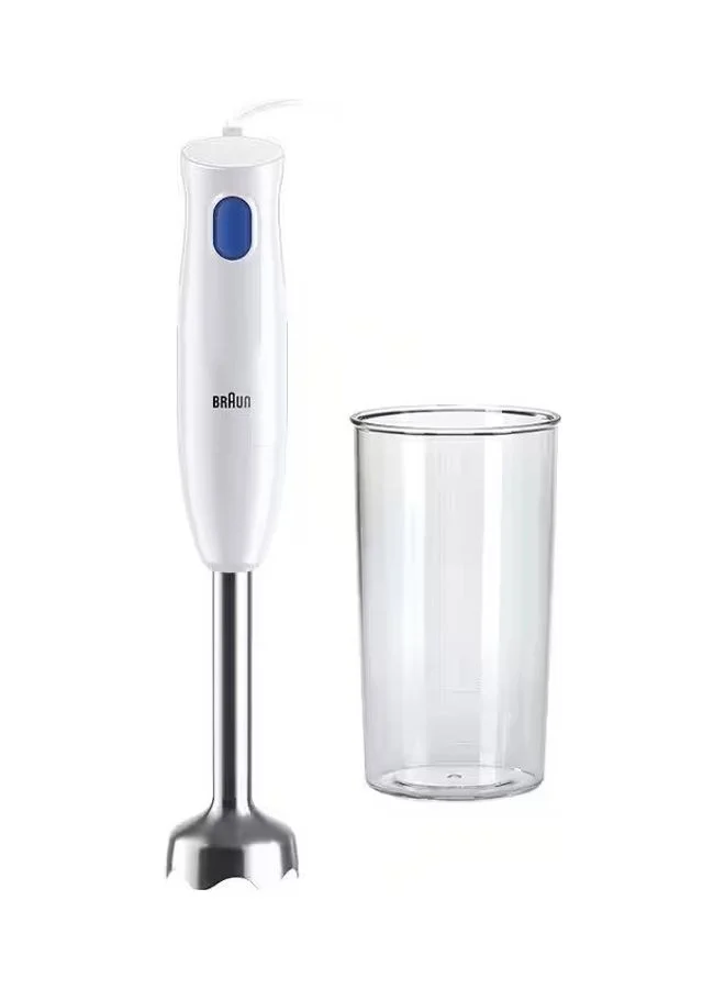 Hand Blender Professional Immersion Stick Mixer with Stainless Steel Base and 600 mL Measuring Cup (White, 450 Watt) xv7u2