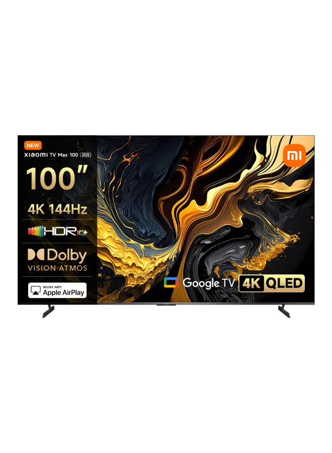 Smart 100-Inch 4K QLED Smart TV (144Hz Refresh Rate, Quantum Dot Display, Dolby Vision & Atmos, Black, 254 cm) 64uid