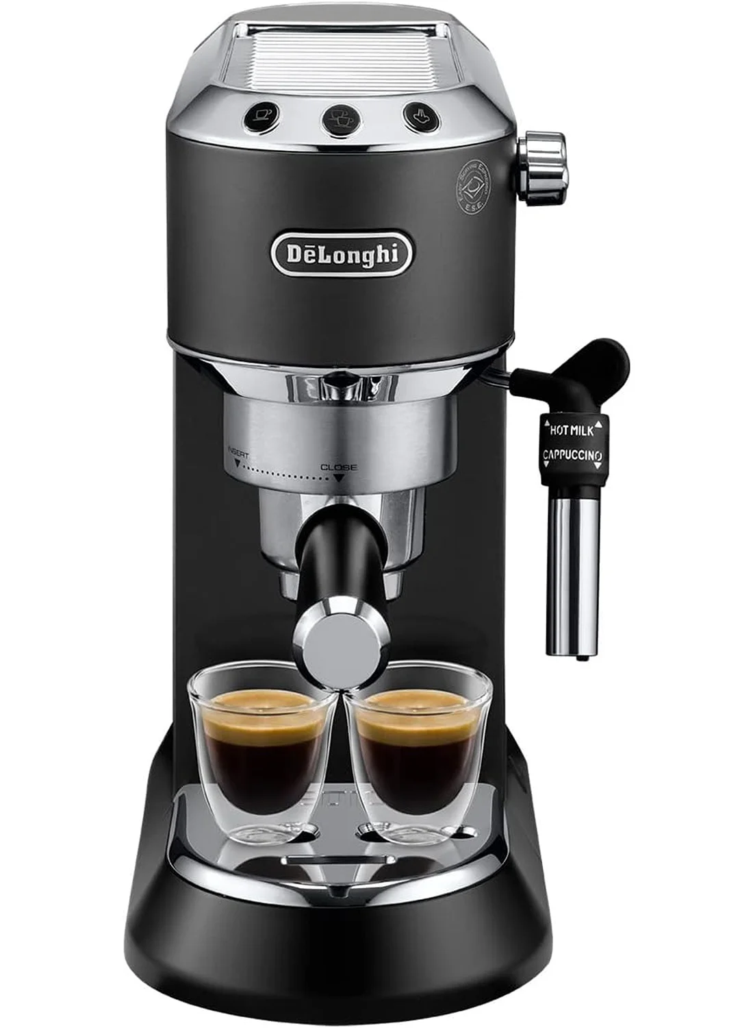 Premium Manual Espresso Coffee Machine with Milk Frother and Thermo Block Heating System (Black, 1 L) x97zh
