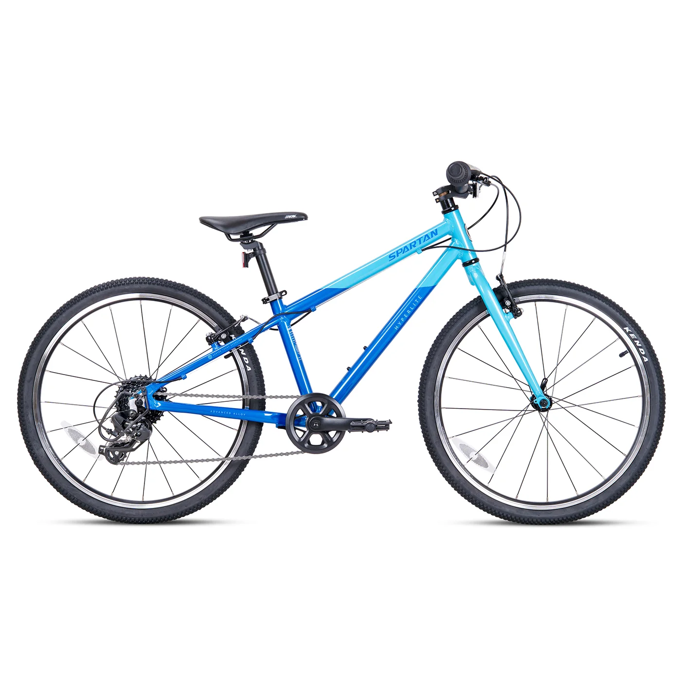 Spartan 24-Inch Hyperlite Alloy Kids Bicycle Lightweight Frame with 7-Speed Drivetrain and Ergonomic Geometry (Light Blue, 24-Inch) n12hu