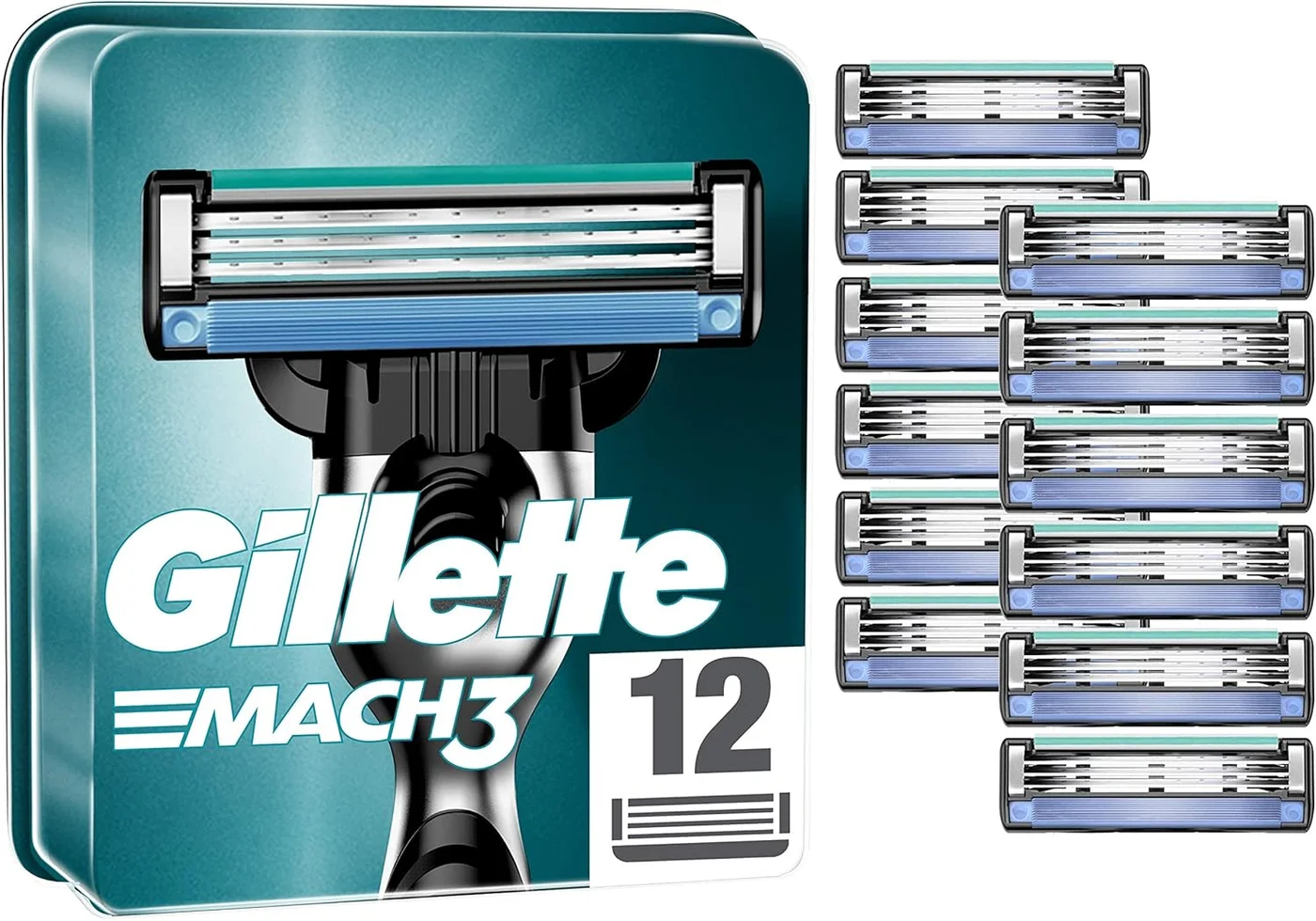 Premium Triple-Blade Shaving Refills for Men (12 Count Pack) xz9pa