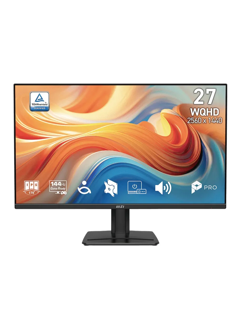 Premium 27-inch WQHD IPS Desktop Monitor with 144Hz Refresh Rate and Eye-Care Technology (Black, 27-inch) fii9y