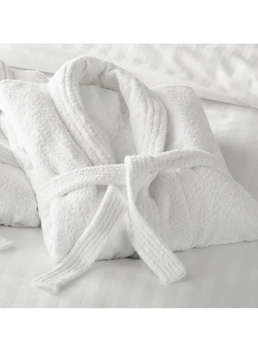 Elegance Hotel Terry Bathrobe Cotton Premium Spa Robe Highly Absorbent Soft Bathwear (One Size) kdw7i