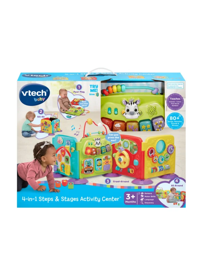 Interactive 4-in-1 Baby Activity Center Educational Playset for Developmental Play (Multi-Color, One Size) j7bb3