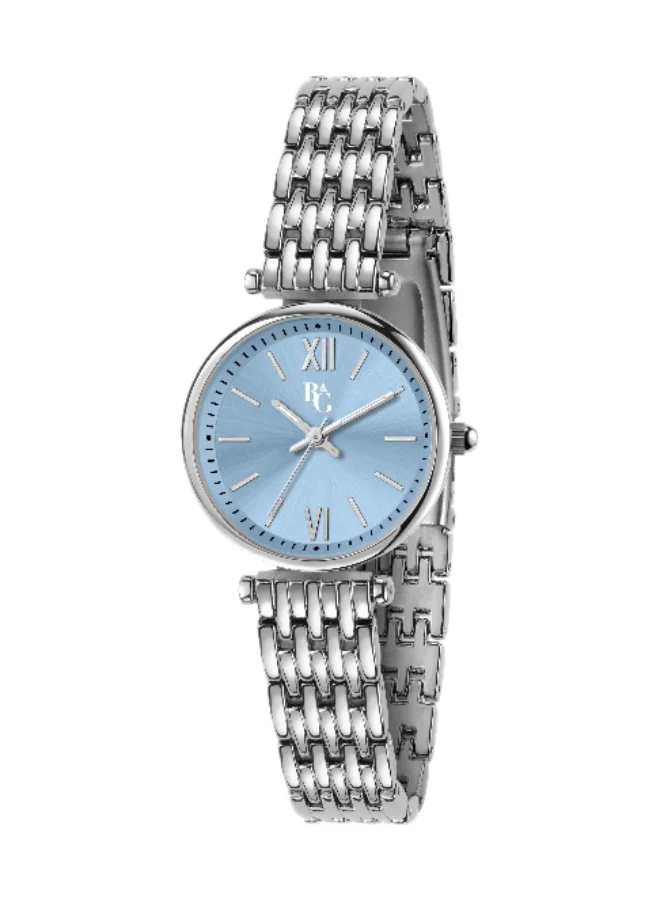 B&G Women's Analog Quartz Watch with Silver Alloy Band (Blue Dial, 28mm) k1957