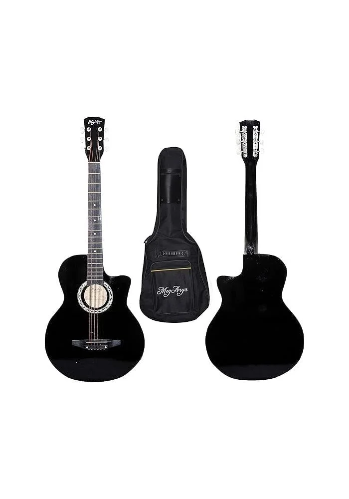 MegArya Acoustic Guitar Beginner Kit 6-String Musical Instrument (Black, 38-Inch) ixb69